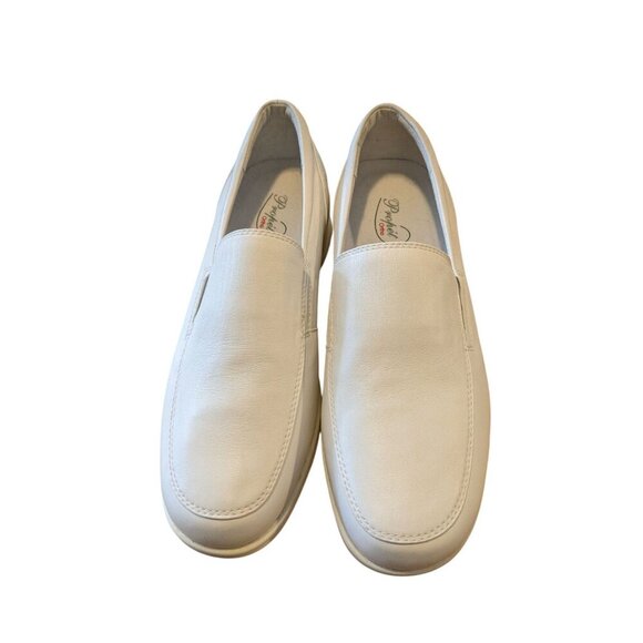 Propet Ortho WPRX13 Womens 10 Nursing Temple Shoe Loafers Slip On White Leather - Picture 2 of 7